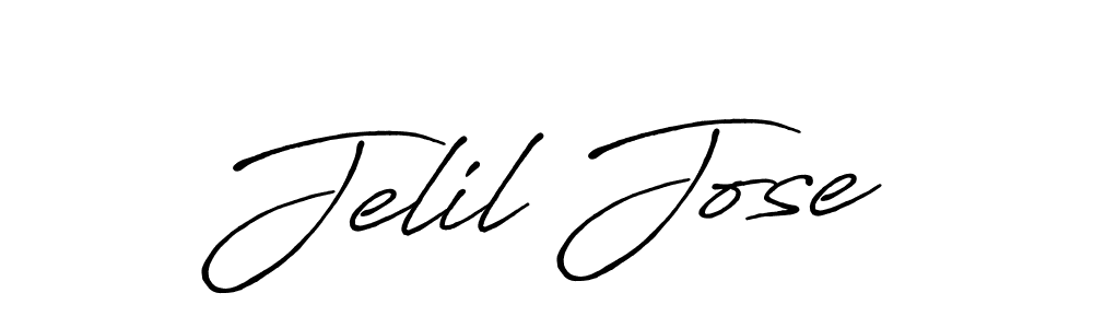 It looks lik you need a new signature style for name Jelil Jose. Design unique handwritten (Antro_Vectra_Bolder) signature with our free signature maker in just a few clicks. Jelil Jose signature style 7 images and pictures png