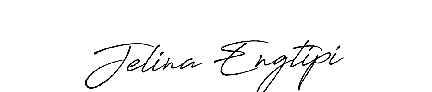 You should practise on your own different ways (Antro_Vectra_Bolder) to write your name (Jelina Engtipi) in signature. don't let someone else do it for you. Jelina Engtipi signature style 7 images and pictures png