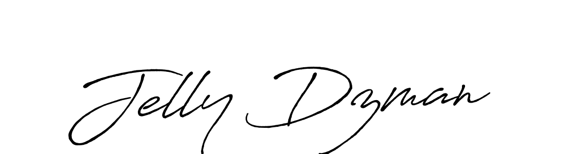 Jelly Dzman stylish signature style. Best Handwritten Sign (Antro_Vectra_Bolder) for my name. Handwritten Signature Collection Ideas for my name Jelly Dzman. Jelly Dzman signature style 7 images and pictures png