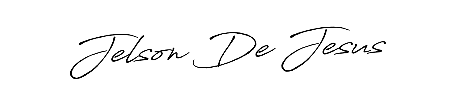 Use a signature maker to create a handwritten signature online. With this signature software, you can design (Antro_Vectra_Bolder) your own signature for name Jelson De Jesus. Jelson De Jesus signature style 7 images and pictures png