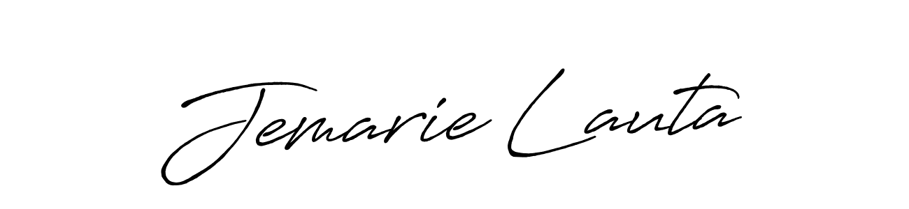 Jemarie Lauta stylish signature style. Best Handwritten Sign (Antro_Vectra_Bolder) for my name. Handwritten Signature Collection Ideas for my name Jemarie Lauta. Jemarie Lauta signature style 7 images and pictures png