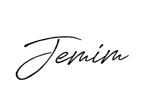 Use a signature maker to create a handwritten signature online. With this signature software, you can design (Antro_Vectra_Bolder) your own signature for name Jemim. Jemim signature style 7 images and pictures png