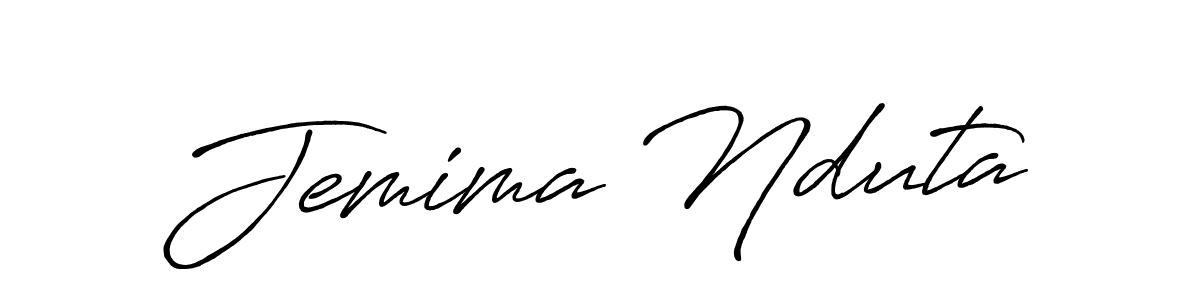 It looks lik you need a new signature style for name Jemima Nduta. Design unique handwritten (Antro_Vectra_Bolder) signature with our free signature maker in just a few clicks. Jemima Nduta signature style 7 images and pictures png