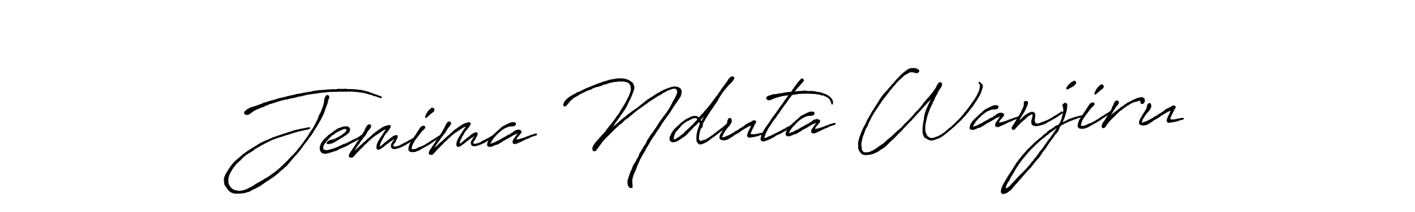 How to make Jemima Nduta Wanjiru signature? Antro_Vectra_Bolder is a professional autograph style. Create handwritten signature for Jemima Nduta Wanjiru name. Jemima Nduta Wanjiru signature style 7 images and pictures png