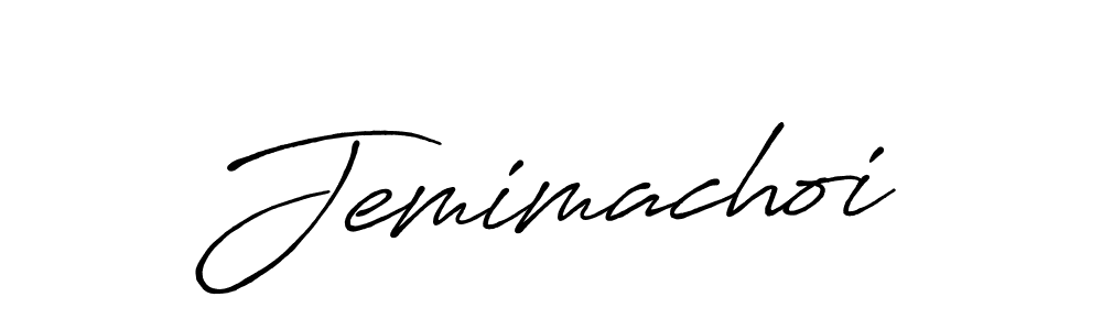 Make a beautiful signature design for name Jemimachoi. With this signature (Antro_Vectra_Bolder) style, you can create a handwritten signature for free. Jemimachoi signature style 7 images and pictures png