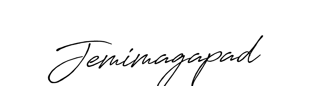 Make a beautiful signature design for name Jemimagapad. With this signature (Antro_Vectra_Bolder) style, you can create a handwritten signature for free. Jemimagapad signature style 7 images and pictures png