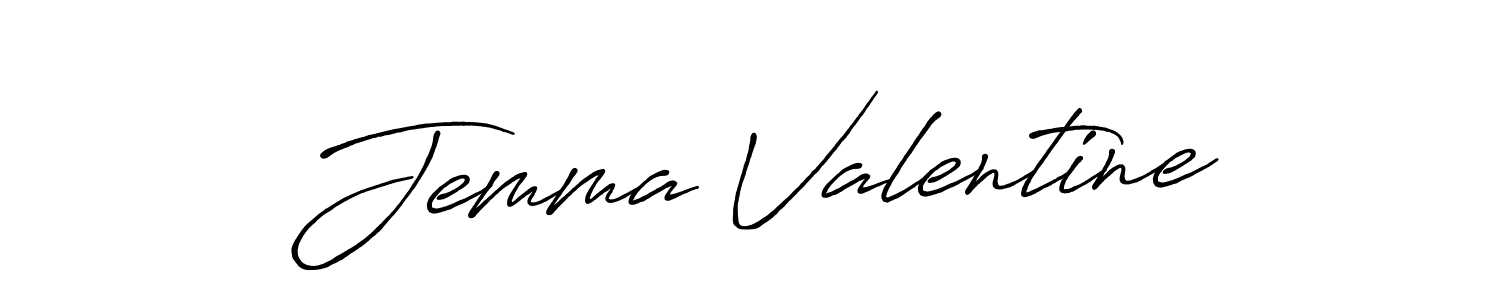 Make a beautiful signature design for name Jemma Valentine. With this signature (Antro_Vectra_Bolder) style, you can create a handwritten signature for free. Jemma Valentine signature style 7 images and pictures png