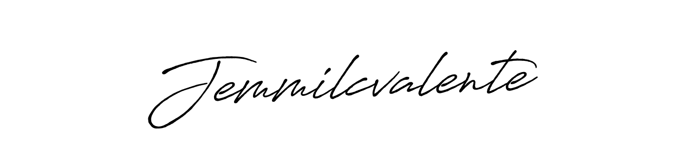 if you are searching for the best signature style for your name Jemmilcvalente. so please give up your signature search. here we have designed multiple signature styles  using Antro_Vectra_Bolder. Jemmilcvalente signature style 7 images and pictures png
