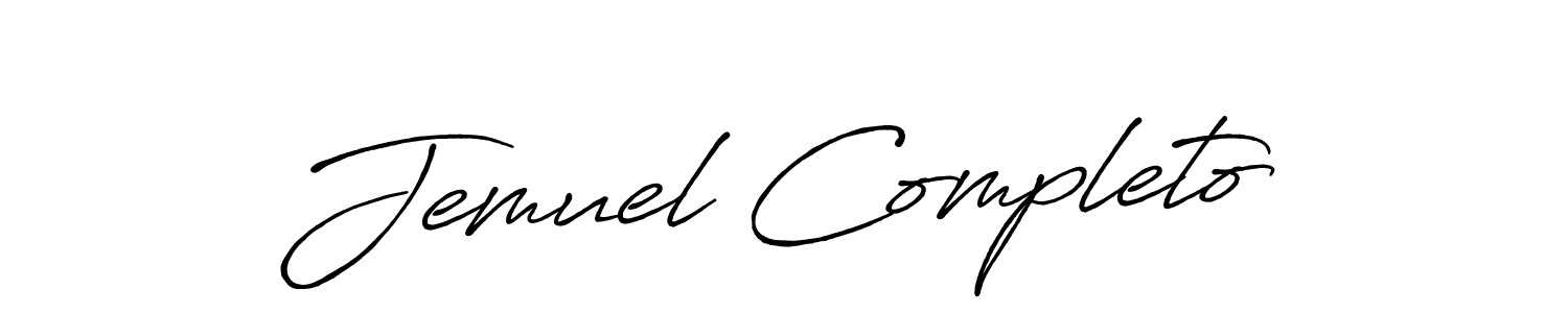 How to Draw Jemuel Completo signature style? Antro_Vectra_Bolder is a latest design signature styles for name Jemuel Completo. Jemuel Completo signature style 7 images and pictures png