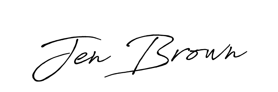 Make a beautiful signature design for name Jen Brown. With this signature (Antro_Vectra_Bolder) style, you can create a handwritten signature for free. Jen Brown signature style 7 images and pictures png