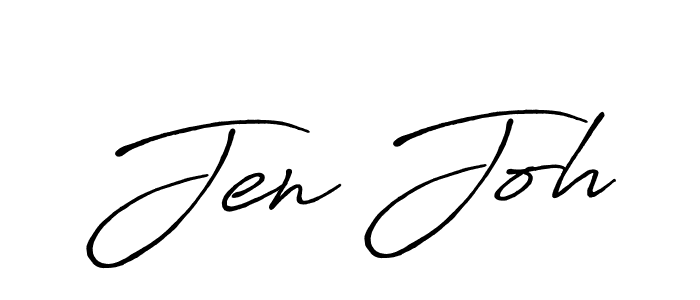 Make a beautiful signature design for name Jen Joh. With this signature (Antro_Vectra_Bolder) style, you can create a handwritten signature for free. Jen Joh signature style 7 images and pictures png