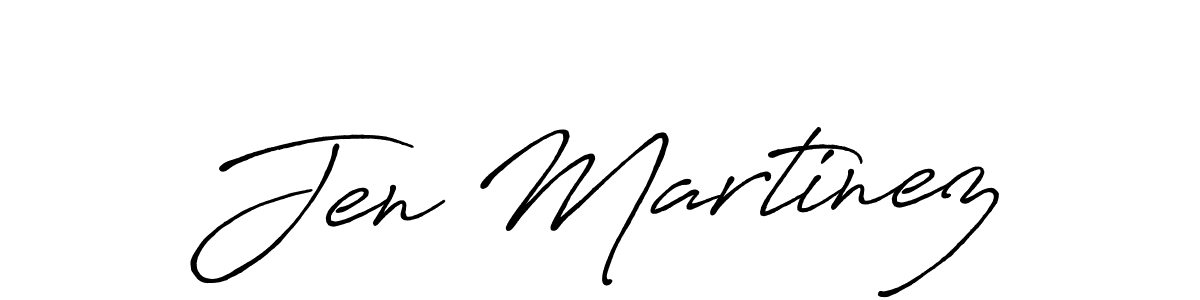 You should practise on your own different ways (Antro_Vectra_Bolder) to write your name (Jen Martinez) in signature. don't let someone else do it for you. Jen Martinez signature style 7 images and pictures png