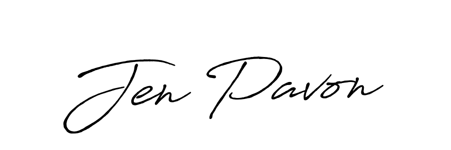 How to make Jen Pavon name signature. Use Antro_Vectra_Bolder style for creating short signs online. This is the latest handwritten sign. Jen Pavon signature style 7 images and pictures png