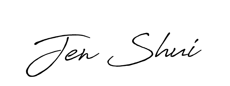 Design your own signature with our free online signature maker. With this signature software, you can create a handwritten (Antro_Vectra_Bolder) signature for name Jen Shui. Jen Shui signature style 7 images and pictures png