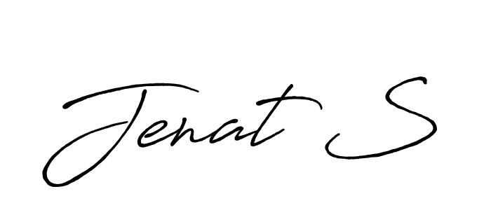 Create a beautiful signature design for name Jenat S. With this signature (Antro_Vectra_Bolder) fonts, you can make a handwritten signature for free. Jenat S signature style 7 images and pictures png