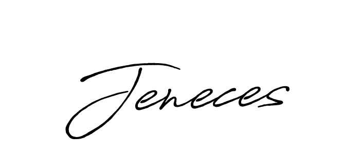 How to make Jeneces signature? Antro_Vectra_Bolder is a professional autograph style. Create handwritten signature for Jeneces name. Jeneces signature style 7 images and pictures png