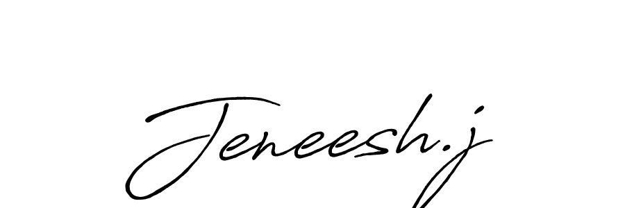 Make a beautiful signature design for name Jeneesh.j. With this signature (Antro_Vectra_Bolder) style, you can create a handwritten signature for free. Jeneesh.j signature style 7 images and pictures png