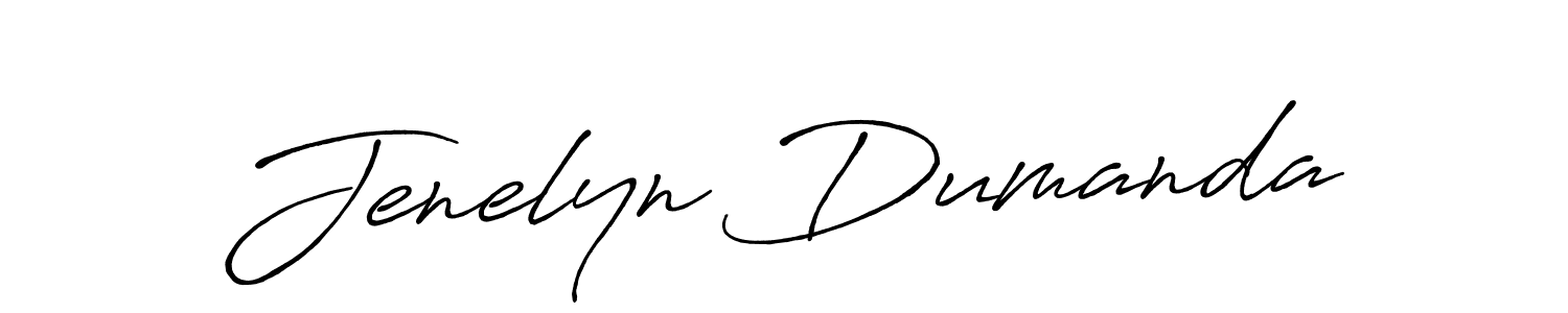 Make a beautiful signature design for name Jenelyn Dumanda. With this signature (Antro_Vectra_Bolder) style, you can create a handwritten signature for free. Jenelyn Dumanda signature style 7 images and pictures png