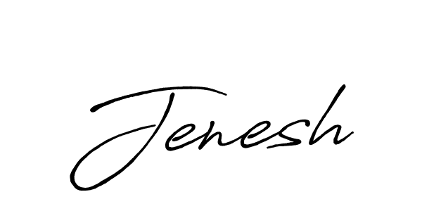 Create a beautiful signature design for name Jenesh. With this signature (Antro_Vectra_Bolder) fonts, you can make a handwritten signature for free. Jenesh signature style 7 images and pictures png