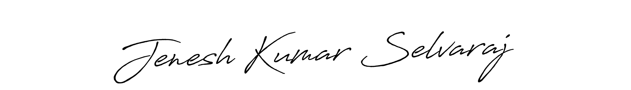 The best way (Antro_Vectra_Bolder) to make a short signature is to pick only two or three words in your name. The name Jenesh Kumar Selvaraj include a total of six letters. For converting this name. Jenesh Kumar Selvaraj signature style 7 images and pictures png