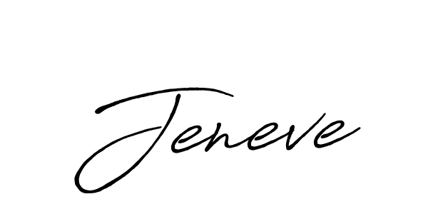 Jeneve stylish signature style. Best Handwritten Sign (Antro_Vectra_Bolder) for my name. Handwritten Signature Collection Ideas for my name Jeneve. Jeneve signature style 7 images and pictures png