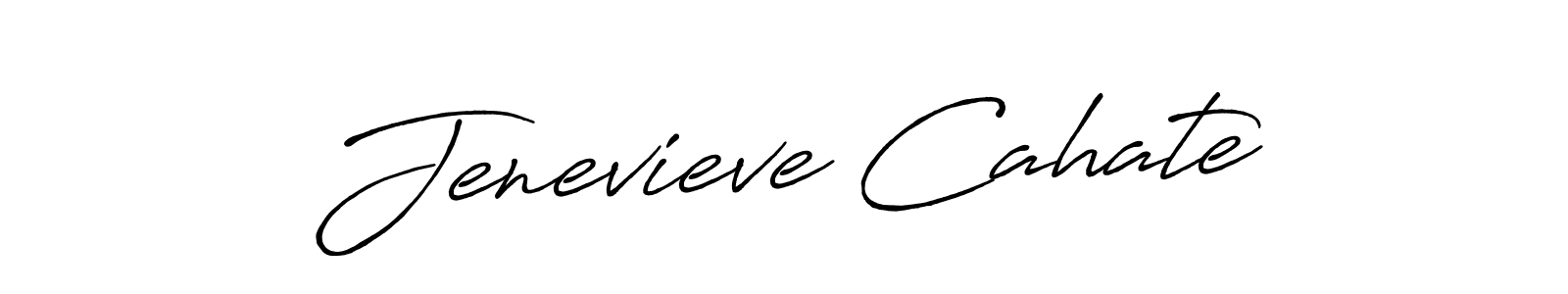 The best way (Antro_Vectra_Bolder) to make a short signature is to pick only two or three words in your name. The name Jenevieve Cahate include a total of six letters. For converting this name. Jenevieve Cahate signature style 7 images and pictures png
