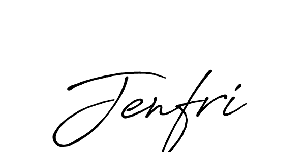 Make a beautiful signature design for name Jenfri. With this signature (Antro_Vectra_Bolder) style, you can create a handwritten signature for free. Jenfri signature style 7 images and pictures png