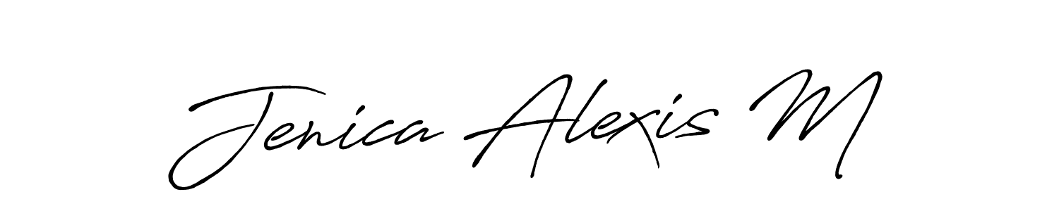 It looks lik you need a new signature style for name Jenica Alexis M. Design unique handwritten (Antro_Vectra_Bolder) signature with our free signature maker in just a few clicks. Jenica Alexis M signature style 7 images and pictures png