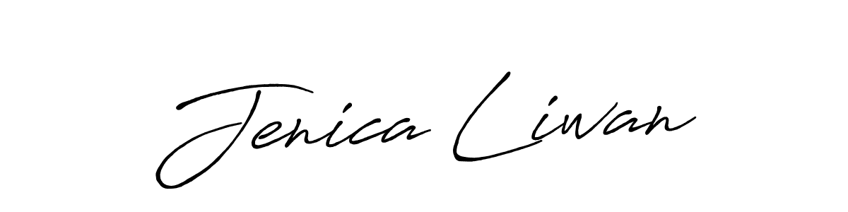 How to make Jenica Liwan signature? Antro_Vectra_Bolder is a professional autograph style. Create handwritten signature for Jenica Liwan name. Jenica Liwan signature style 7 images and pictures png