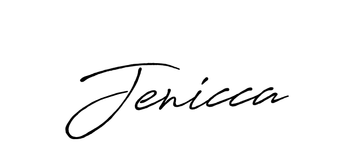Make a beautiful signature design for name Jenicca. With this signature (Antro_Vectra_Bolder) style, you can create a handwritten signature for free. Jenicca signature style 7 images and pictures png