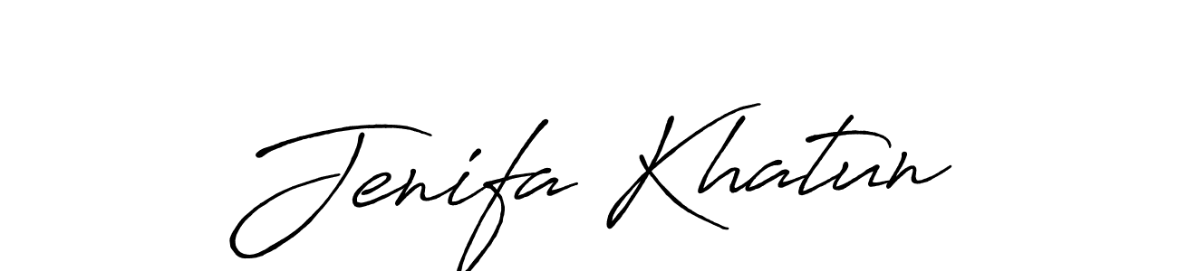 How to make Jenifa Khatun signature? Antro_Vectra_Bolder is a professional autograph style. Create handwritten signature for Jenifa Khatun name. Jenifa Khatun signature style 7 images and pictures png