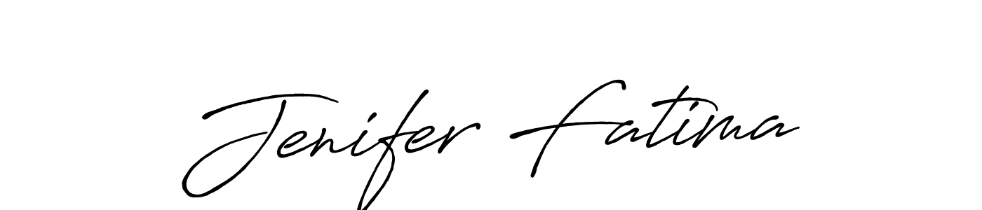 How to make Jenifer Fatima name signature. Use Antro_Vectra_Bolder style for creating short signs online. This is the latest handwritten sign. Jenifer Fatima signature style 7 images and pictures png