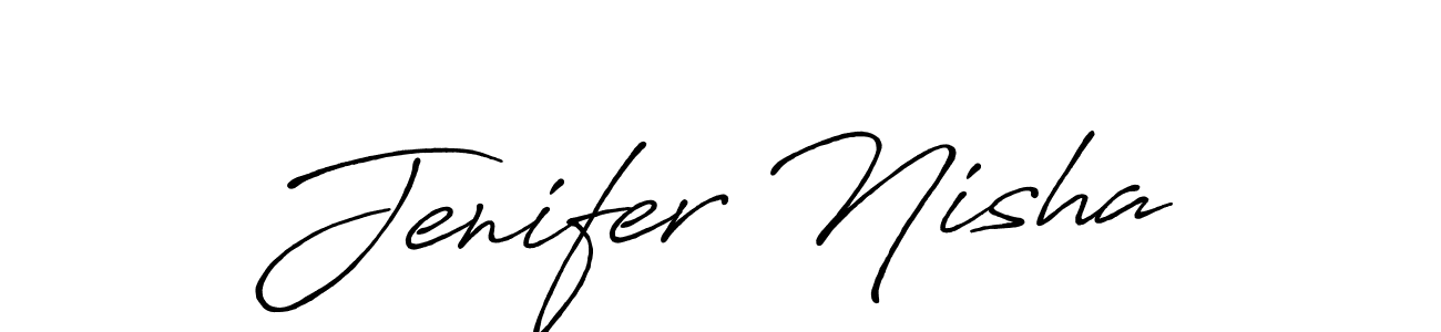 Design your own signature with our free online signature maker. With this signature software, you can create a handwritten (Antro_Vectra_Bolder) signature for name Jenifer Nisha. Jenifer Nisha signature style 7 images and pictures png