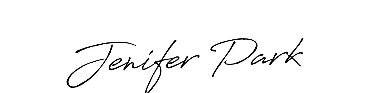 Jenifer Park stylish signature style. Best Handwritten Sign (Antro_Vectra_Bolder) for my name. Handwritten Signature Collection Ideas for my name Jenifer Park. Jenifer Park signature style 7 images and pictures png