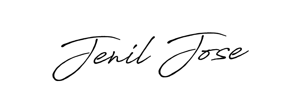 The best way (Antro_Vectra_Bolder) to make a short signature is to pick only two or three words in your name. The name Jenil Jose include a total of six letters. For converting this name. Jenil Jose signature style 7 images and pictures png