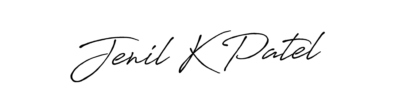 It looks lik you need a new signature style for name Jenil K Patel. Design unique handwritten (Antro_Vectra_Bolder) signature with our free signature maker in just a few clicks. Jenil K Patel signature style 7 images and pictures png