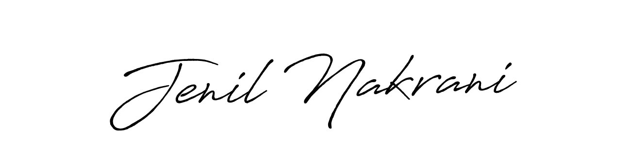 This is the best signature style for the Jenil Nakrani name. Also you like these signature font (Antro_Vectra_Bolder). Mix name signature. Jenil Nakrani signature style 7 images and pictures png