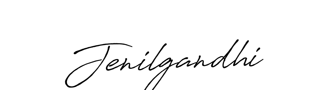 Create a beautiful signature design for name Jenilgandhi. With this signature (Antro_Vectra_Bolder) fonts, you can make a handwritten signature for free. Jenilgandhi signature style 7 images and pictures png