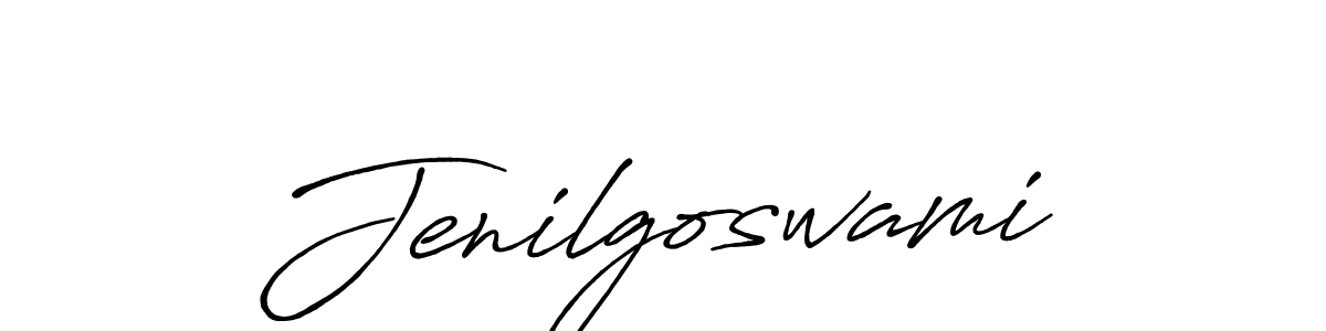 How to make Jenilgoswami name signature. Use Antro_Vectra_Bolder style for creating short signs online. This is the latest handwritten sign. Jenilgoswami signature style 7 images and pictures png