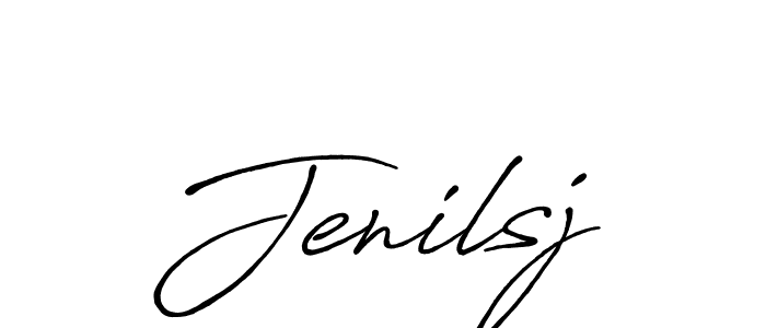 Make a beautiful signature design for name Jenilsj. With this signature (Antro_Vectra_Bolder) style, you can create a handwritten signature for free. Jenilsj signature style 7 images and pictures png