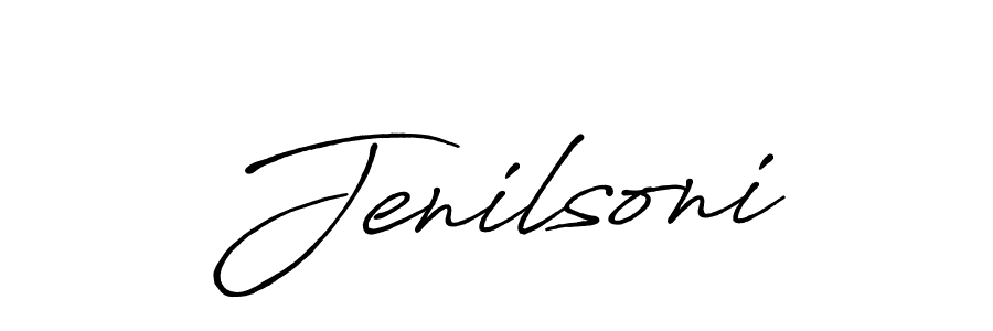 Make a beautiful signature design for name Jenilsoni. With this signature (Antro_Vectra_Bolder) style, you can create a handwritten signature for free. Jenilsoni signature style 7 images and pictures png