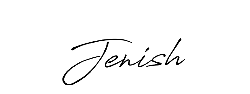 Create a beautiful signature design for name JenishŠ. With this signature (Antro_Vectra_Bolder) fonts, you can make a handwritten signature for free. JenishŠ signature style 7 images and pictures png