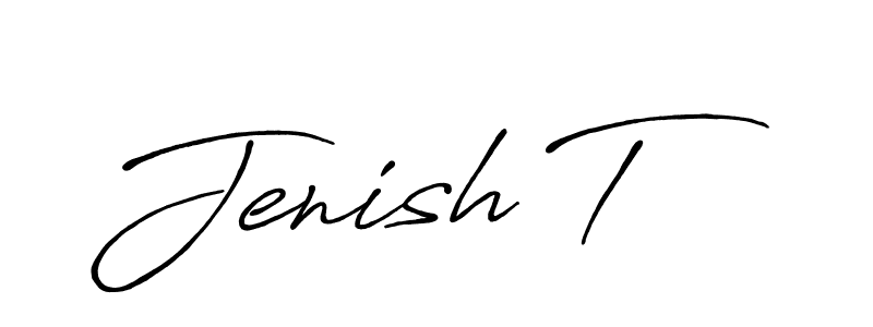 if you are searching for the best signature style for your name Jenish T. so please give up your signature search. here we have designed multiple signature styles  using Antro_Vectra_Bolder. Jenish T signature style 7 images and pictures png
