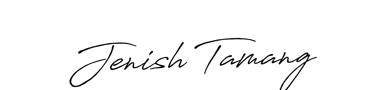 You should practise on your own different ways (Antro_Vectra_Bolder) to write your name (Jenish Tamang) in signature. don't let someone else do it for you. Jenish Tamang signature style 7 images and pictures png