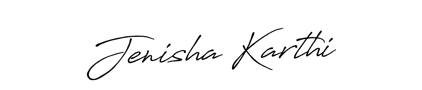 Also You can easily find your signature by using the search form. We will create Jenisha Karthi name handwritten signature images for you free of cost using Antro_Vectra_Bolder sign style. Jenisha Karthi signature style 7 images and pictures png