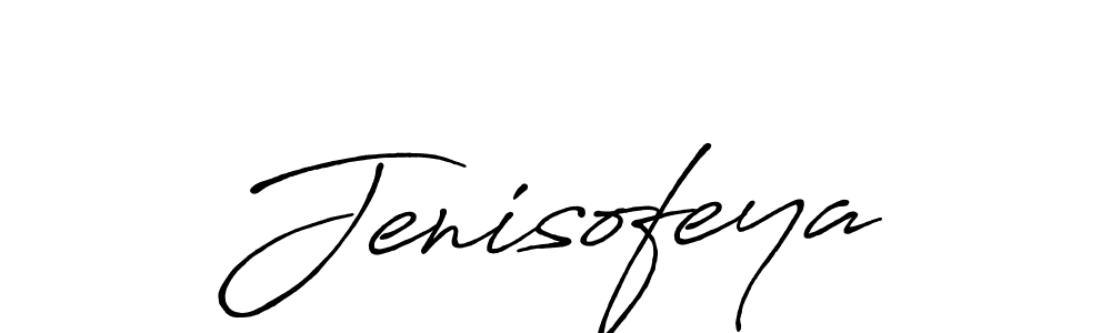 How to make Jenisofeya name signature. Use Antro_Vectra_Bolder style for creating short signs online. This is the latest handwritten sign. Jenisofeya signature style 7 images and pictures png