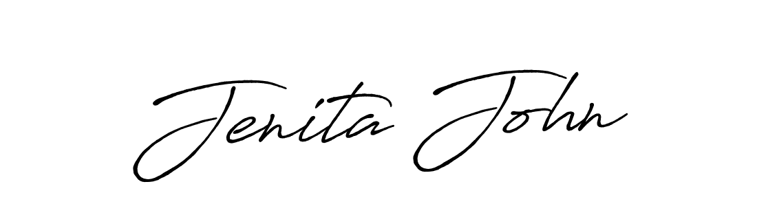 How to Draw Jenita John signature style? Antro_Vectra_Bolder is a latest design signature styles for name Jenita John. Jenita John signature style 7 images and pictures png