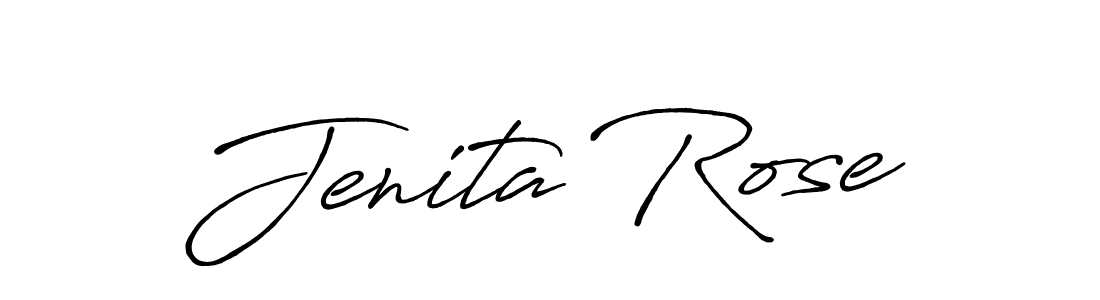 Create a beautiful signature design for name Jenita Rose. With this signature (Antro_Vectra_Bolder) fonts, you can make a handwritten signature for free. Jenita Rose signature style 7 images and pictures png