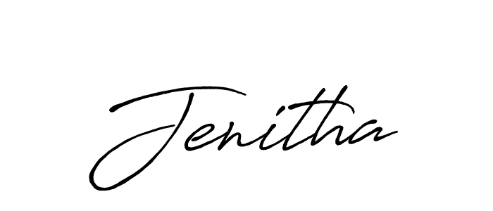 Create a beautiful signature design for name Jenitha. With this signature (Antro_Vectra_Bolder) fonts, you can make a handwritten signature for free. Jenitha signature style 7 images and pictures png