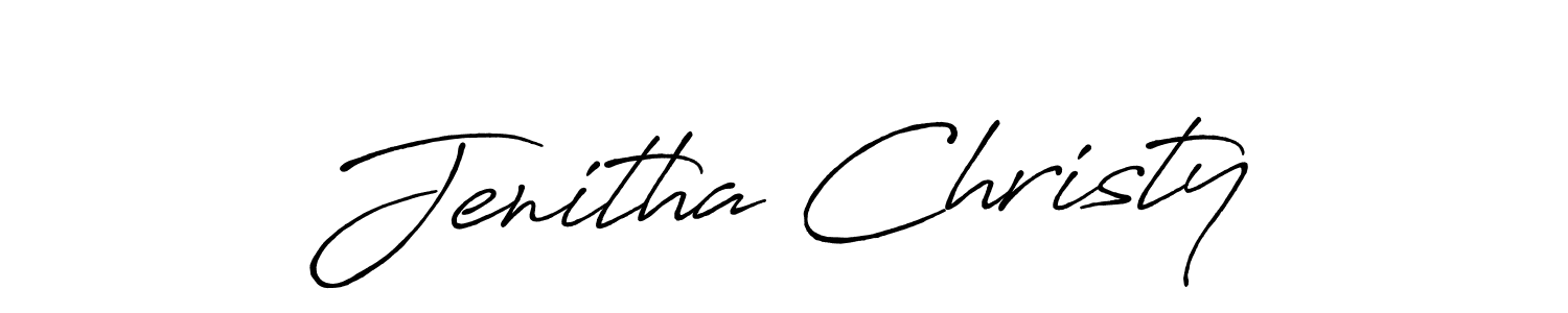 Similarly Antro_Vectra_Bolder is the best handwritten signature design. Signature creator online .You can use it as an online autograph creator for name Jenitha Christy. Jenitha Christy signature style 7 images and pictures png